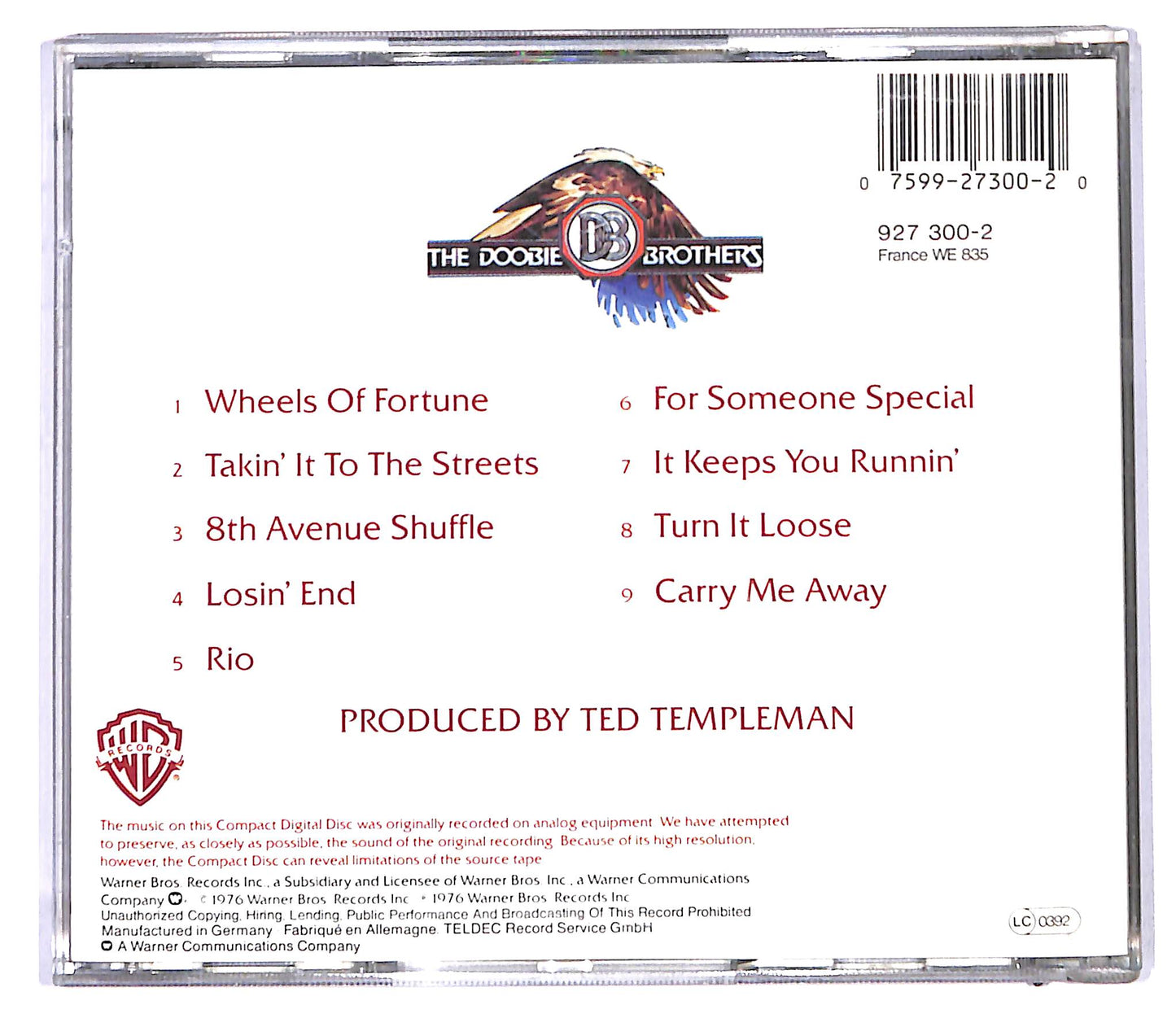 EBOND The Doobie Brothers - Takin' It To The Streets CD CD095419