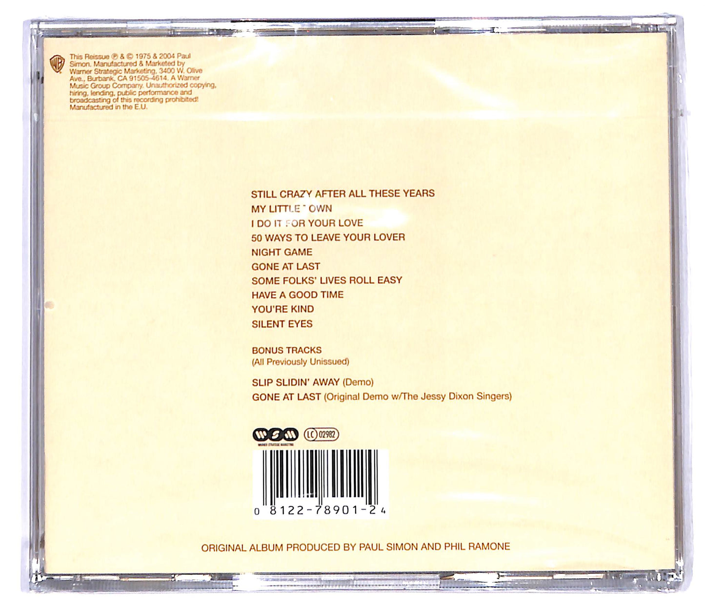 EBOND Paul Simon - Still Crazy After All These Years CD CD095429