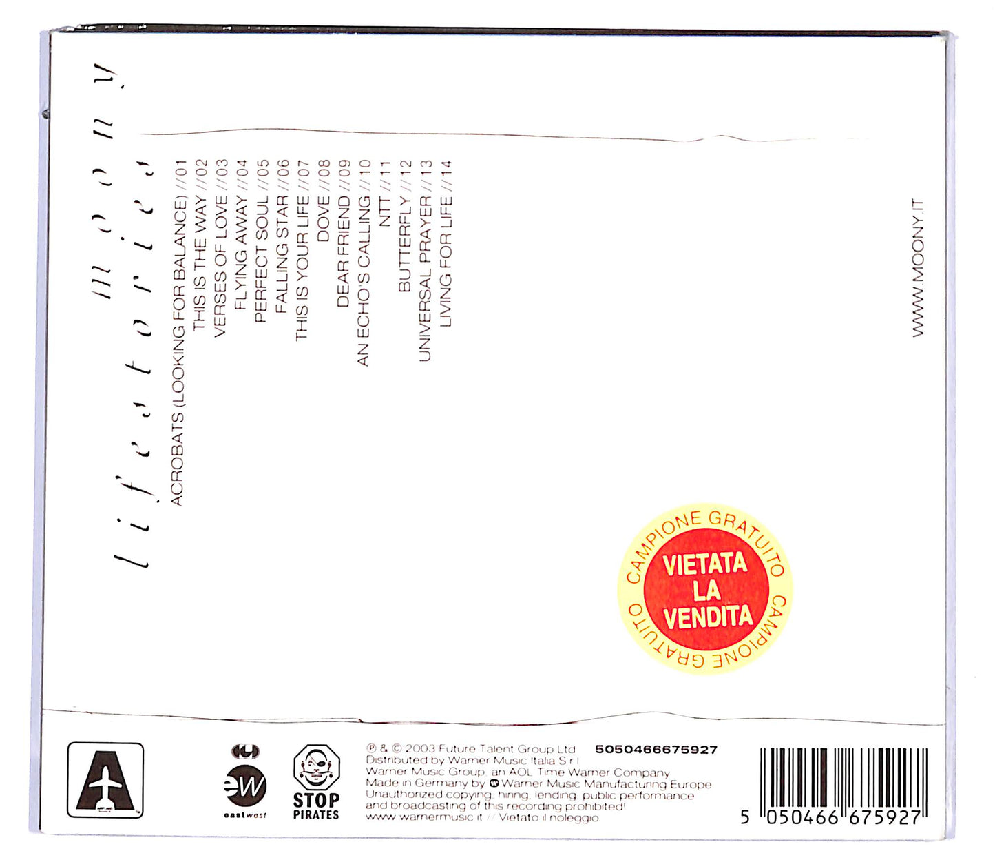 EBOND Moony - Lifestories (DIGIPAK) CD CD095432