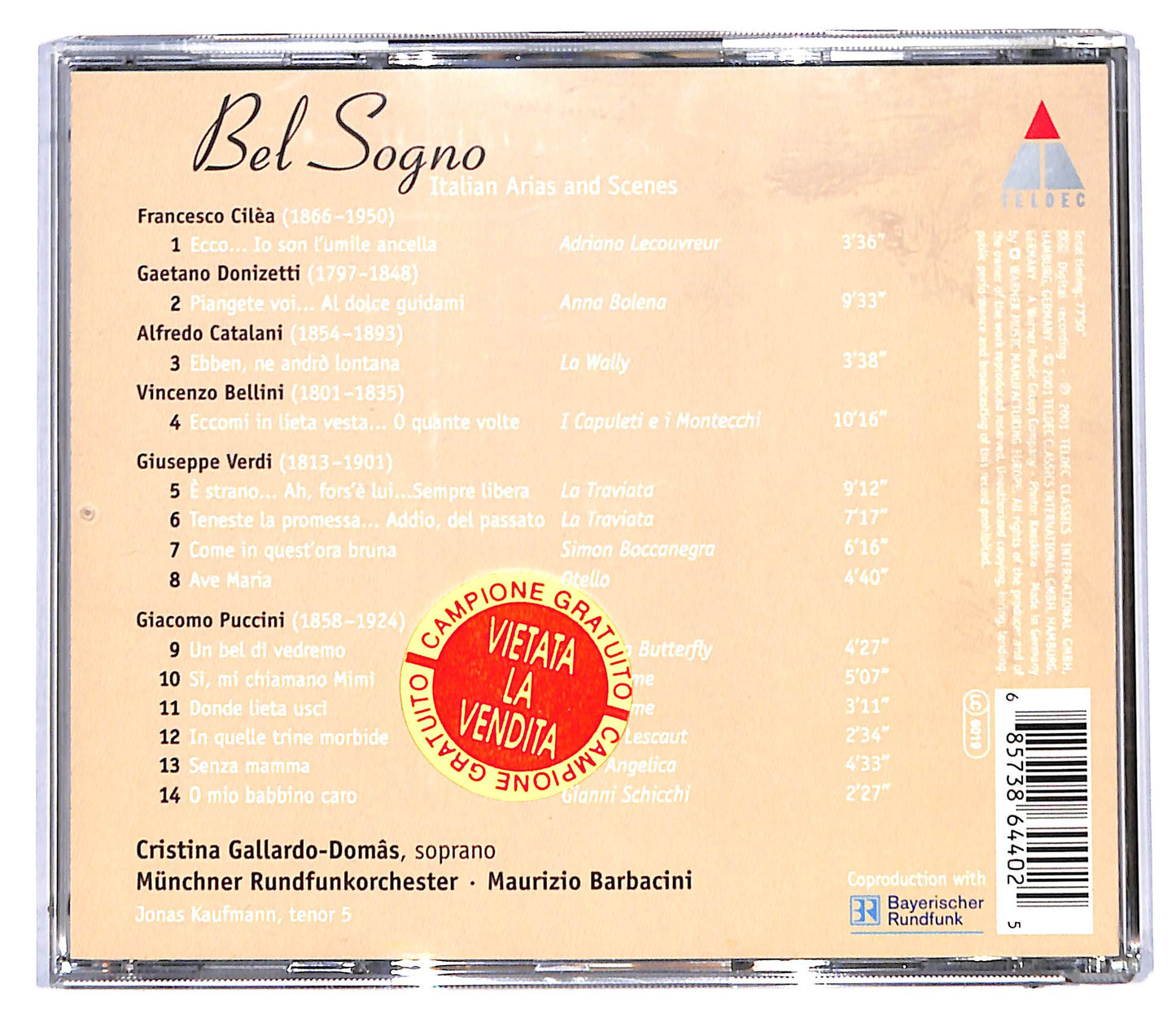 EBOND Cristina Gallardo-Domas - Bel Sogno (Italian Arias And Scenes) CD CD095562