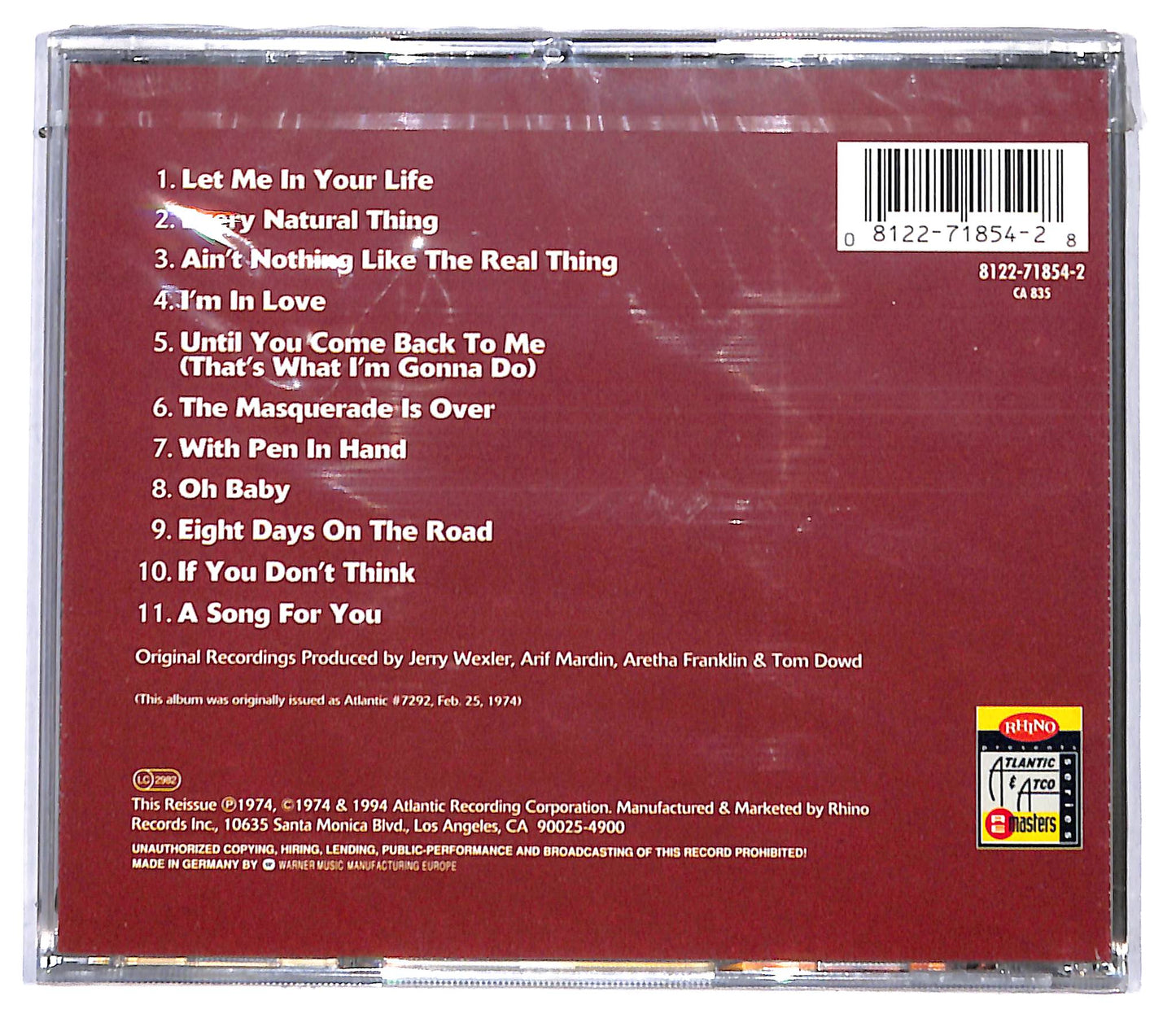 EBOND Aretha Franklin - Let Me In Your Life CD CD095737