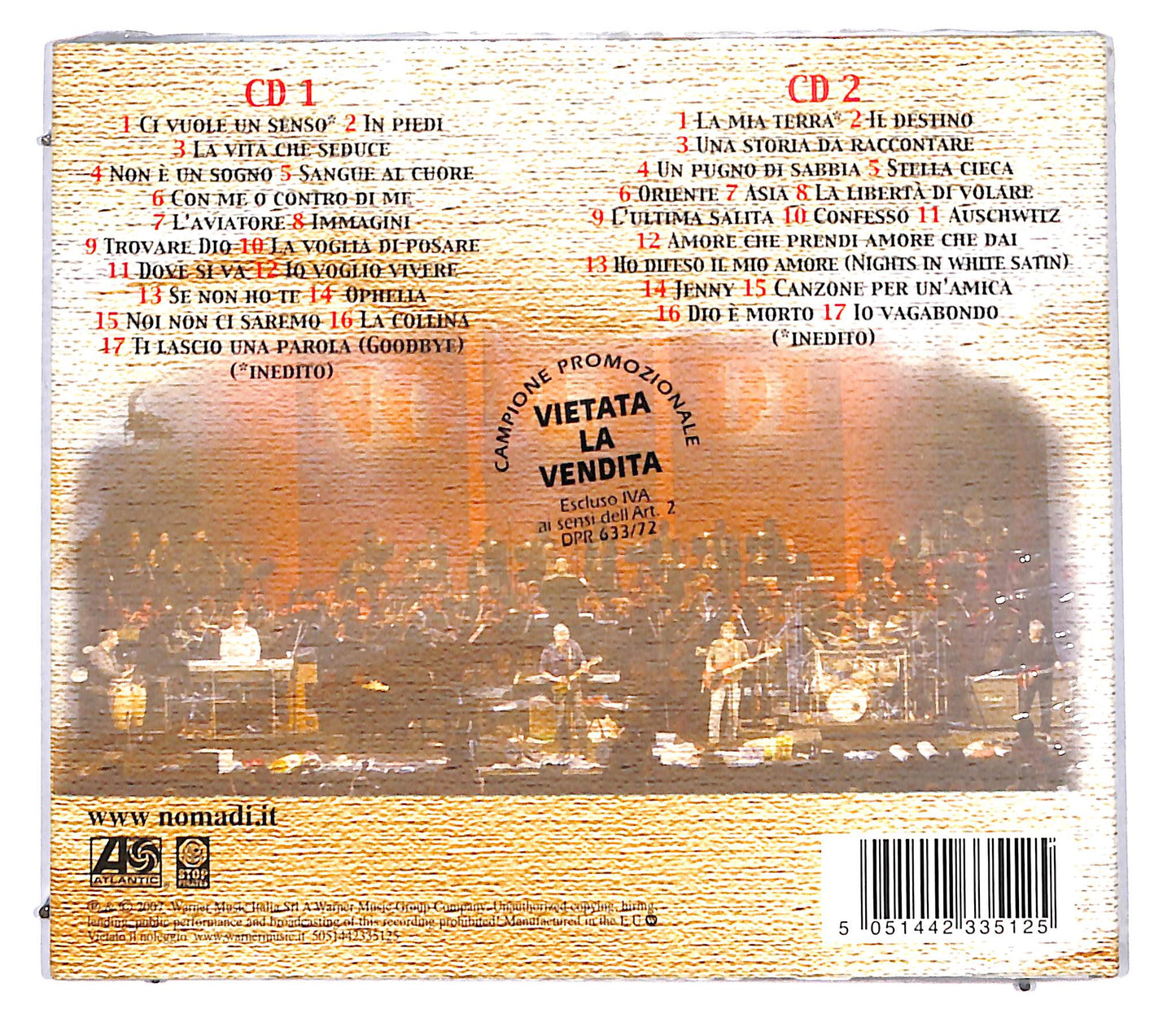 EBOND Nomadi & The Omnia Symphony Orchestra - Live 2007 CD CD095903