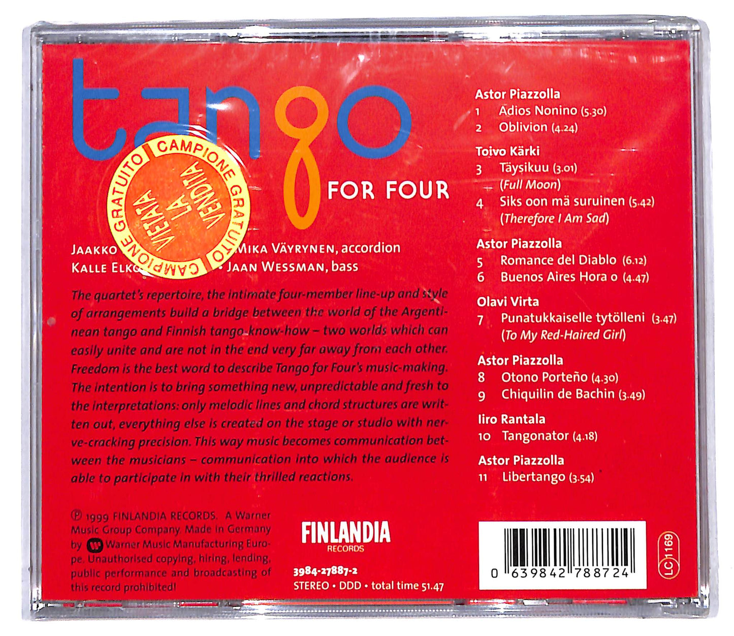 EBOND Mika Vayrynen - Tango For Four CD CD095921