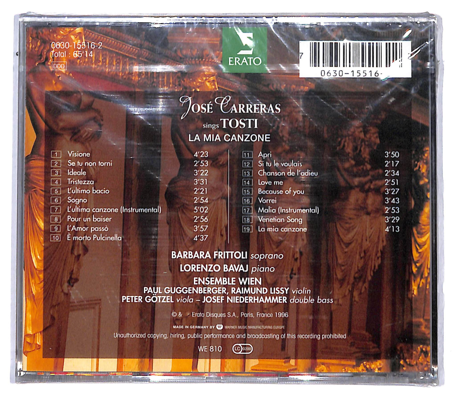 EBOND Jose Carreras With Barbara Frittoli - La Mia Canzone CD CD095933