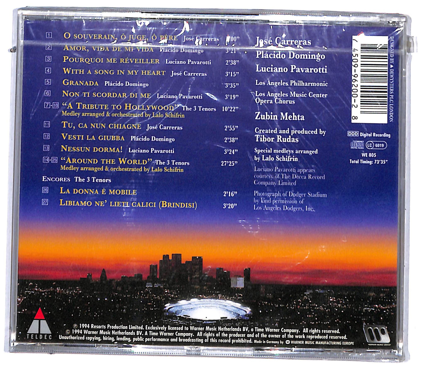 EBOND The 3 Tenors In Concert 1994 - Carreras - Domingo CD CD095934