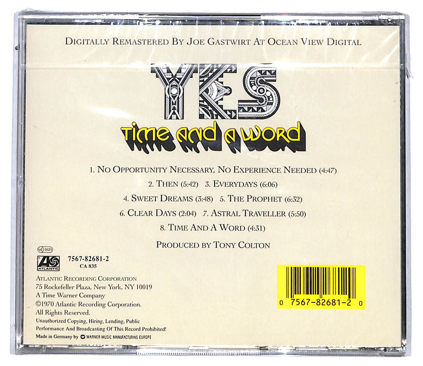EBOND Yes - Time And A Word CD CD096015