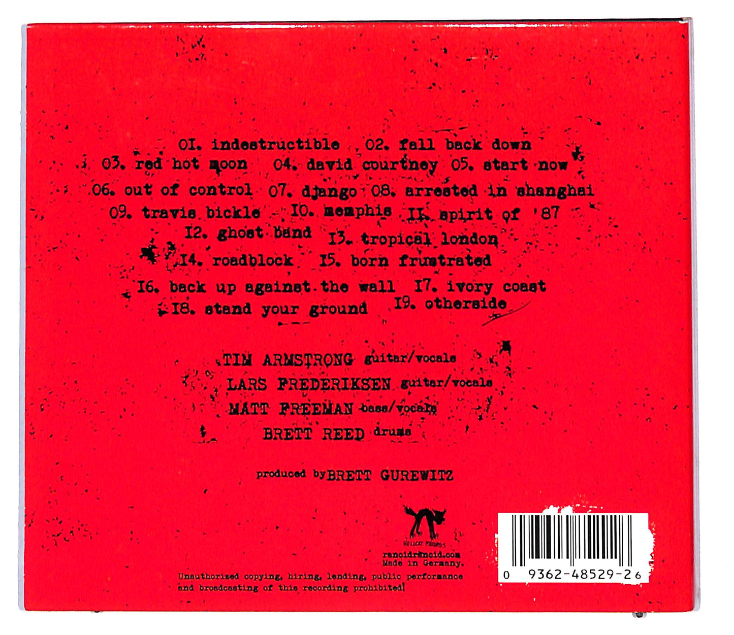 EBOND Rancid - Indestructible (digipak) CD CD096028