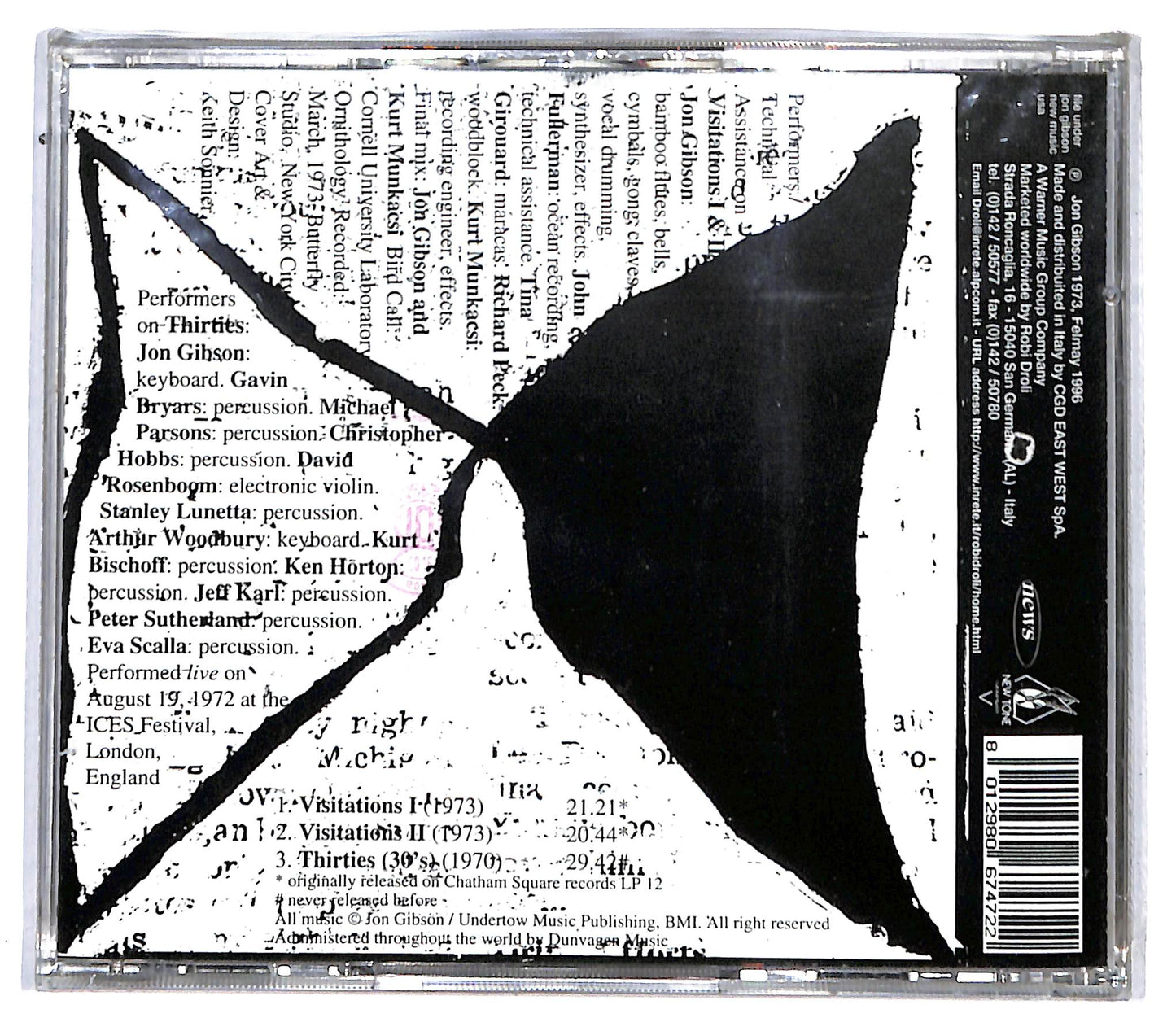 EBOND Jon Gibson - Visitations I & II + Thirties CD CD096148