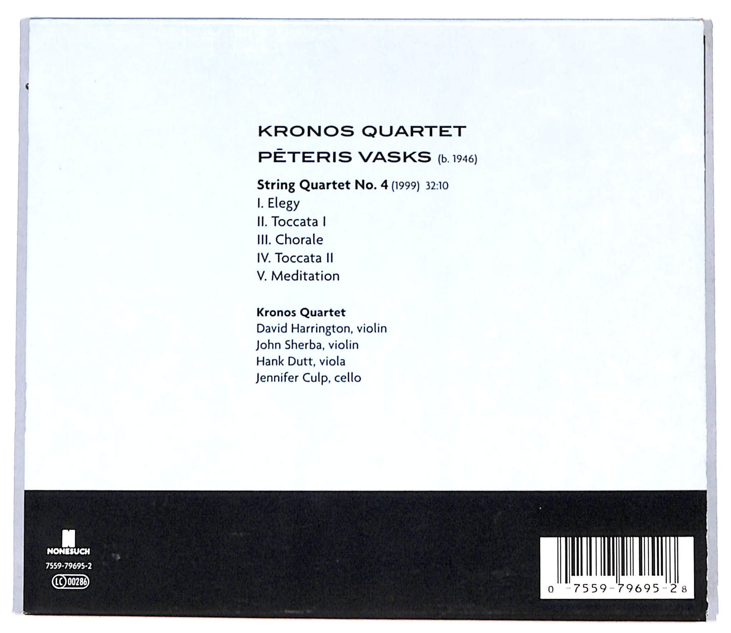 EBOND Kronos Quartet - Pēteris Vasks - String Quartet No 4 CD CD096159