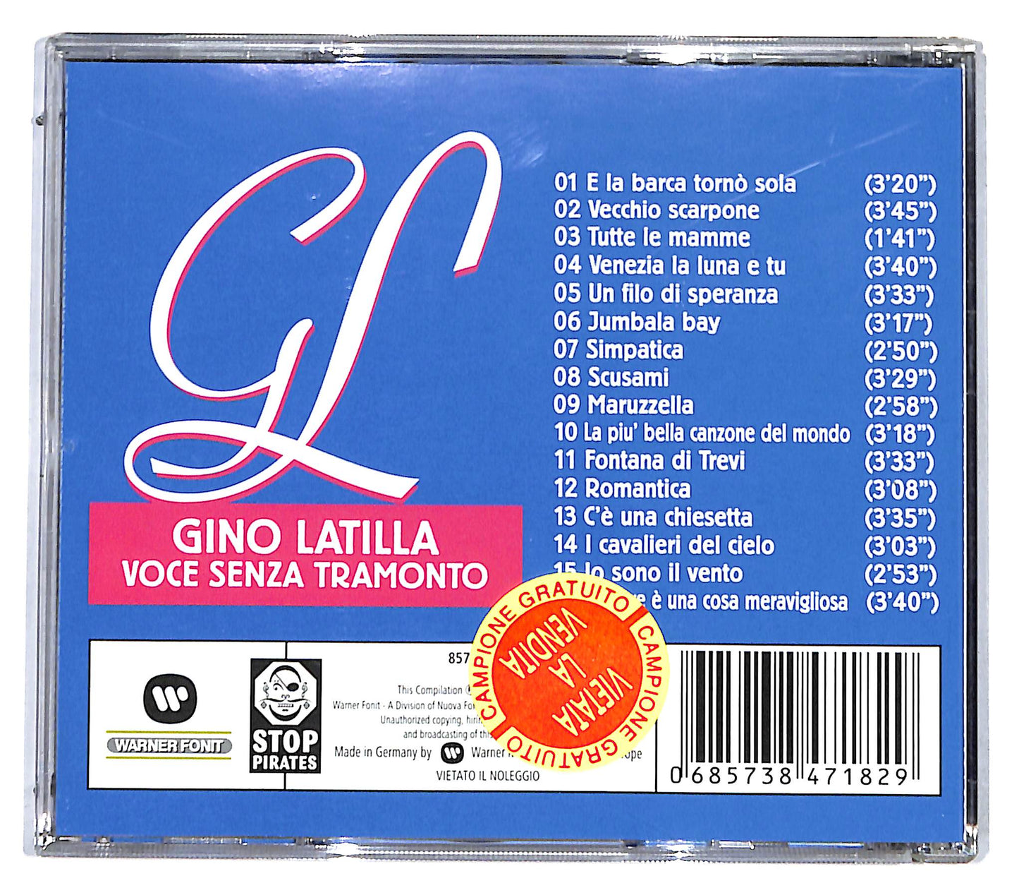 EBOND Gino Latilla - Voce Senza Tramonto CD CD096231