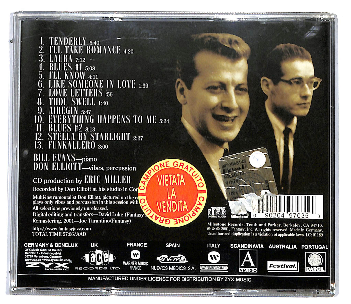 EBOND Bill Evans - Don Elliott - Tenderly - An Informal Session CD CD096248