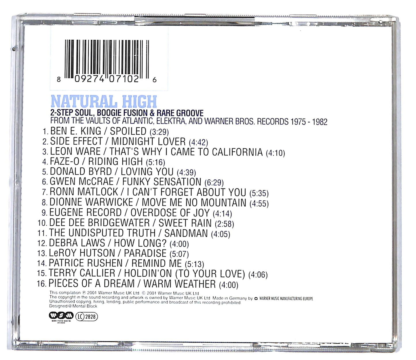 EBOND Natural High (2 - Step Soul, Boogie Fusion & Rare Groove) CD CD096265