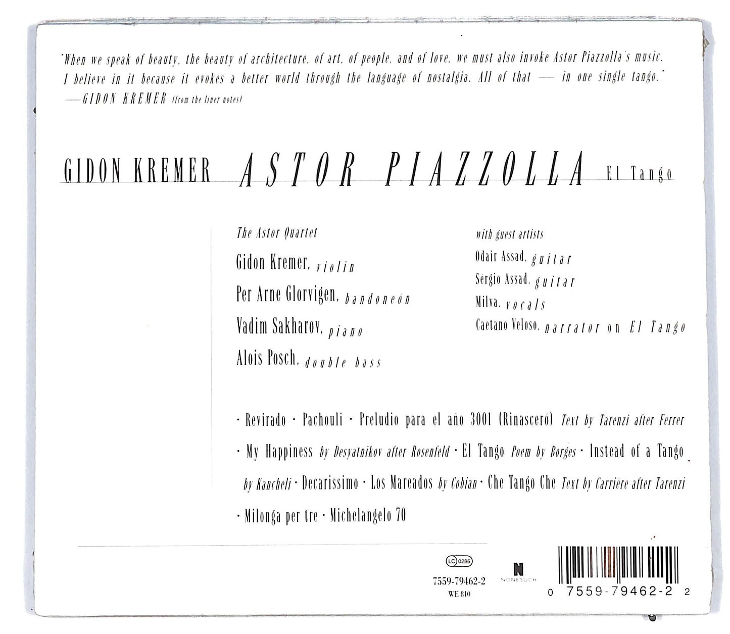 EBOND Gidon Kremer - Astor Piazzolla - El Tango CD CD096313