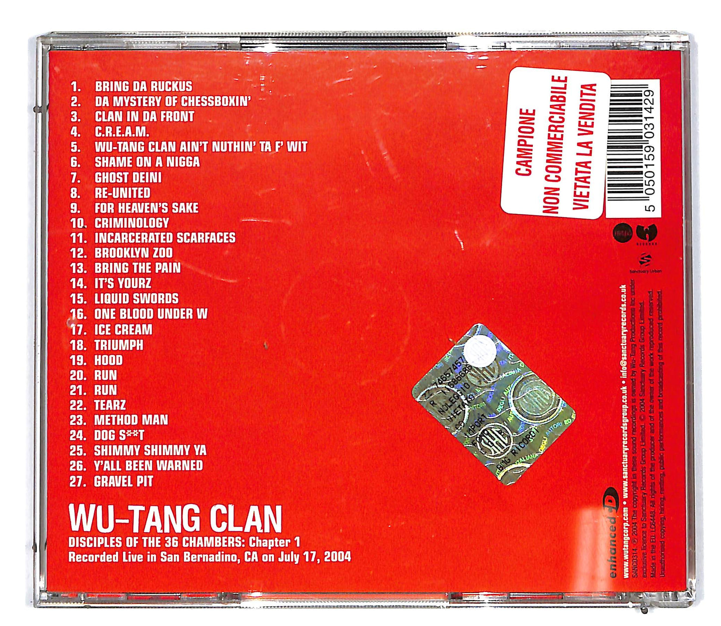 EBOND Wu-Tang Clan - Disciples Of The 36 Chambers Chapter 1 CD CD096314