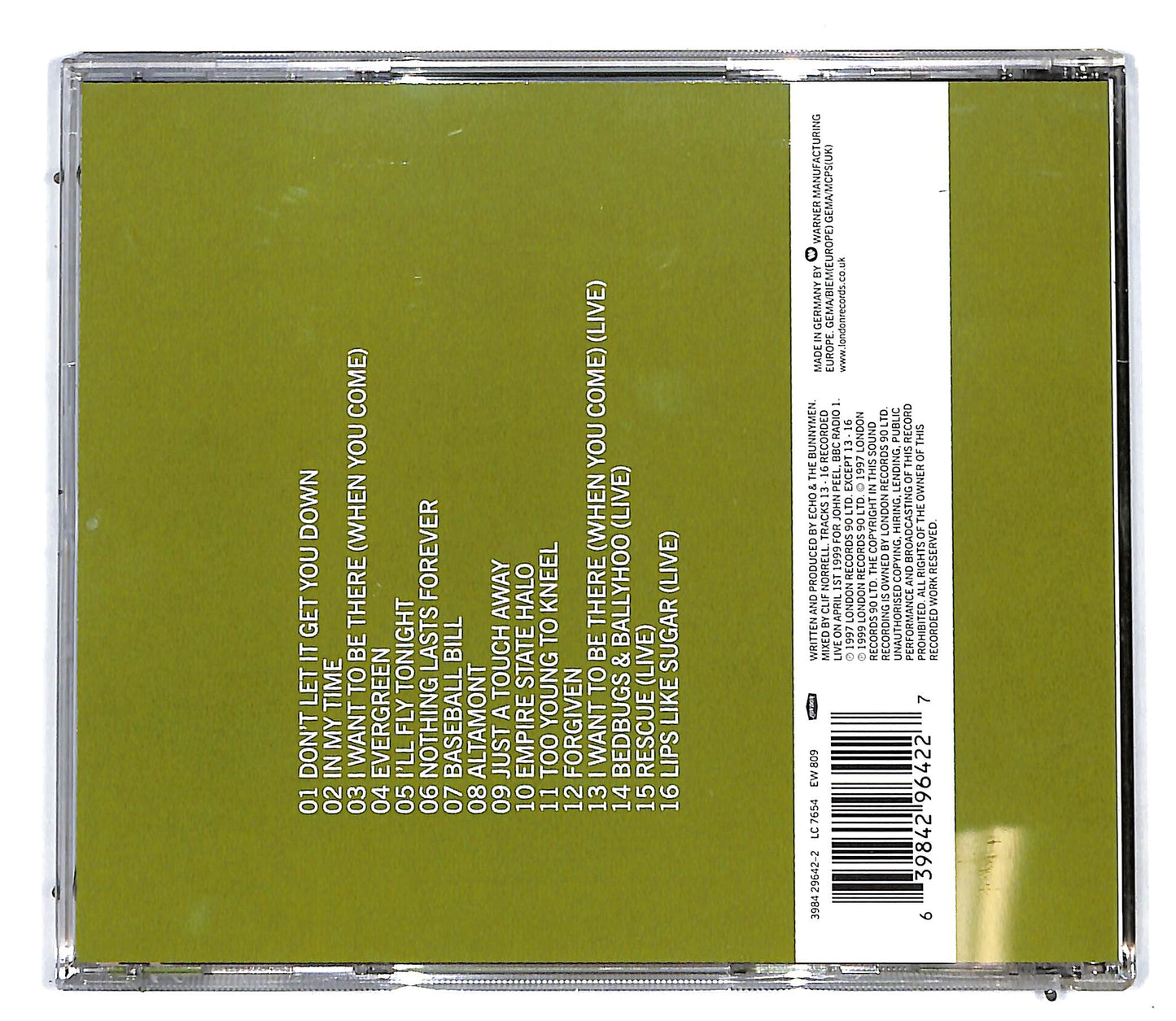 EBOND Echo e The Bunnymen - Evergreen CD CD096405