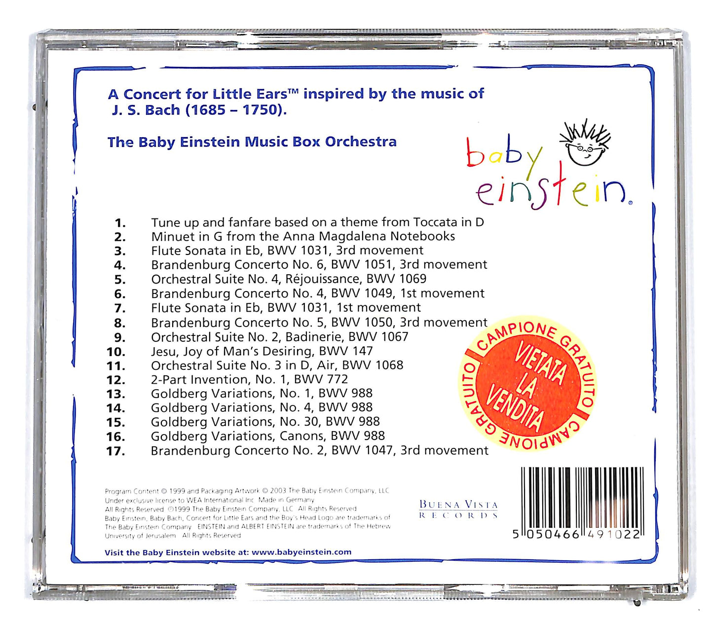 EBOND The Baby Einstein - Baby Bach CD CD096410