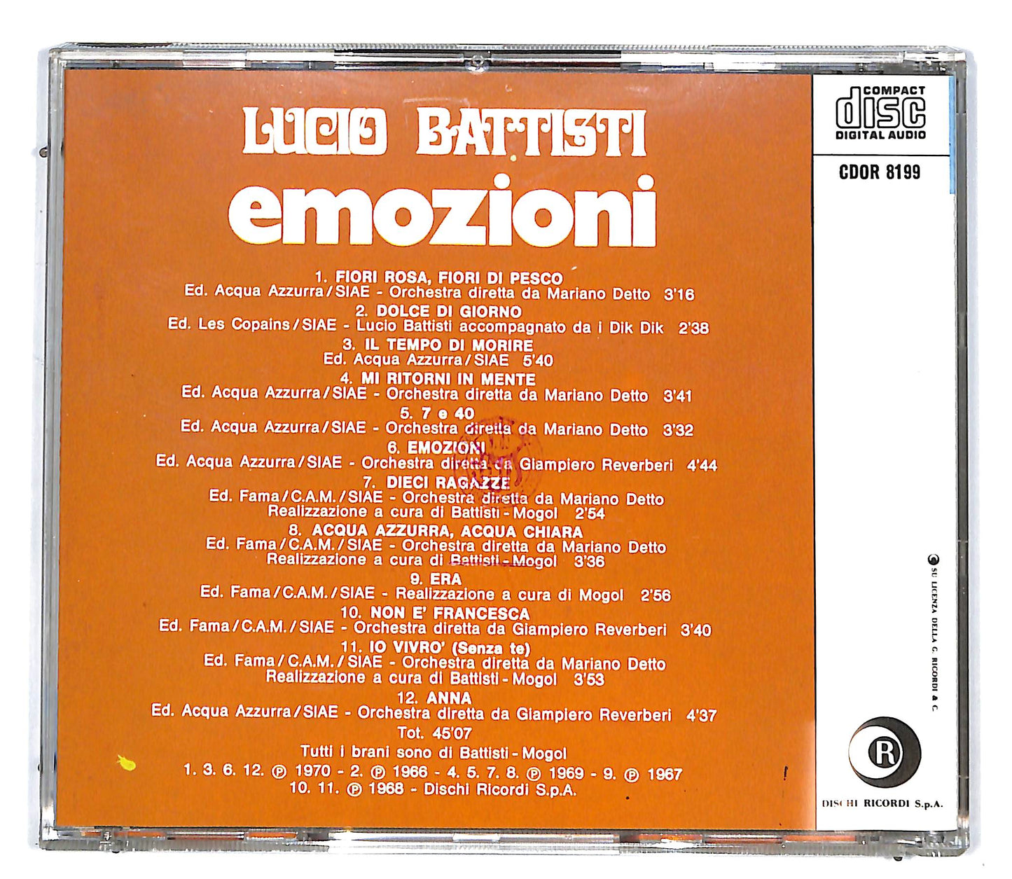 EBOND Lucio Battisti - Emozioni CD CD096415