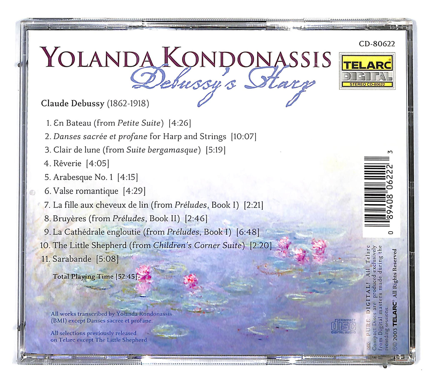 EBOND Yolanda Kondonassis - Debussy's Harp CD CD096417
