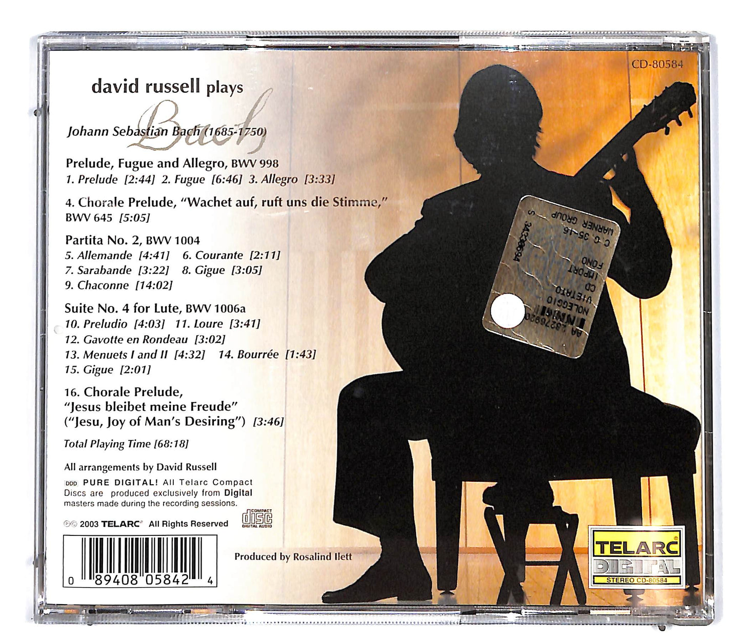 EBOND David Russell Bach - David Russell Plays Bach CD CD096448