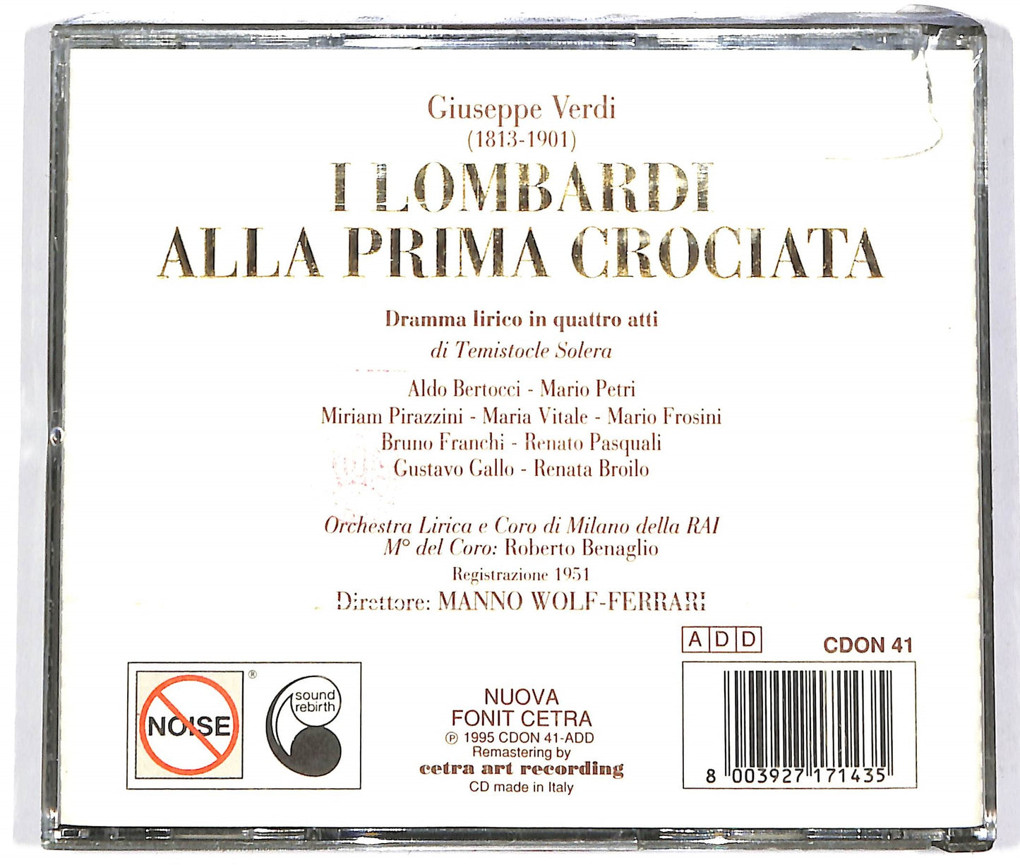 EBOND Giuseppe Verdi - i Lombardi alla prima crociata - BOX CD CD096515