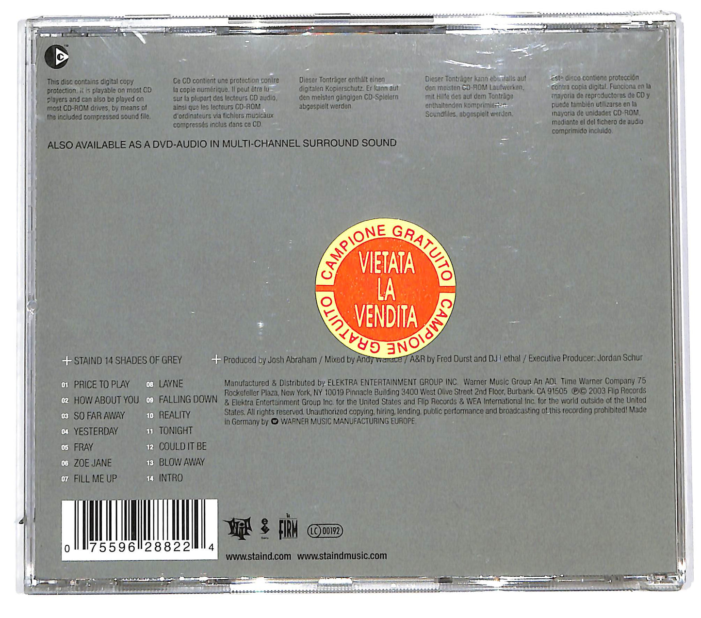 EBOND Staind - 14 Shades Of Grey CD CD096533