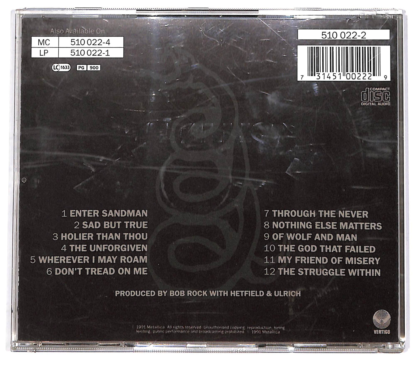 EBOND Metallica - Metallica CD CD096543