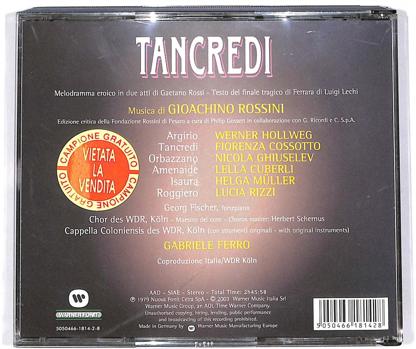 EBOND Gioacchino Rossini - Tancredi - BOX 3CD CD096549
