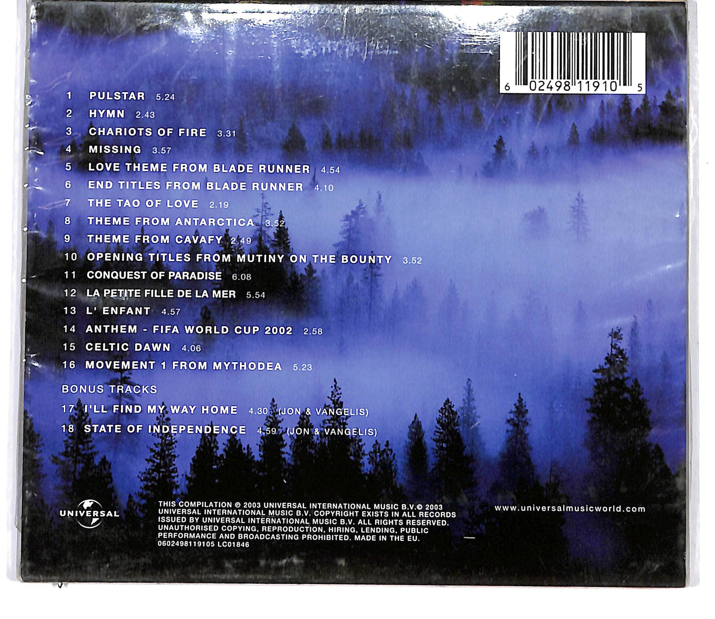 EBOND Vangelis - Odyssey (The Definitive Collection) CD CD096620