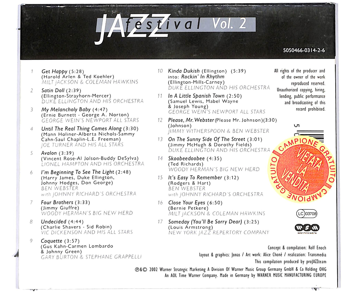 EBOND Various - Jazz Festival Vol. 2 - swing giants CD CD096630
