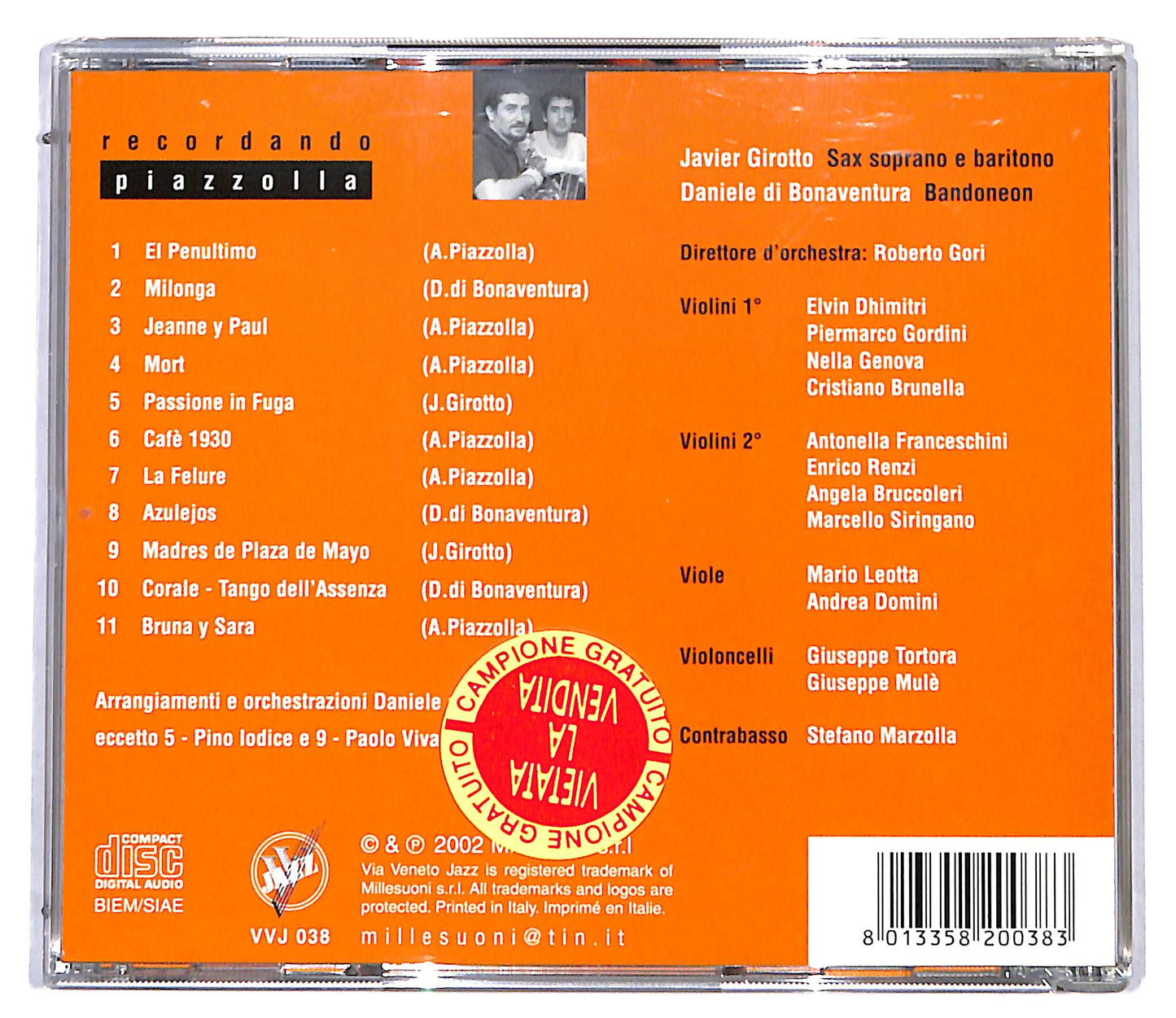 EBOND Javier Girotto, Daniele Di Bonaventura - Recordando Piazzolla CD CD096730