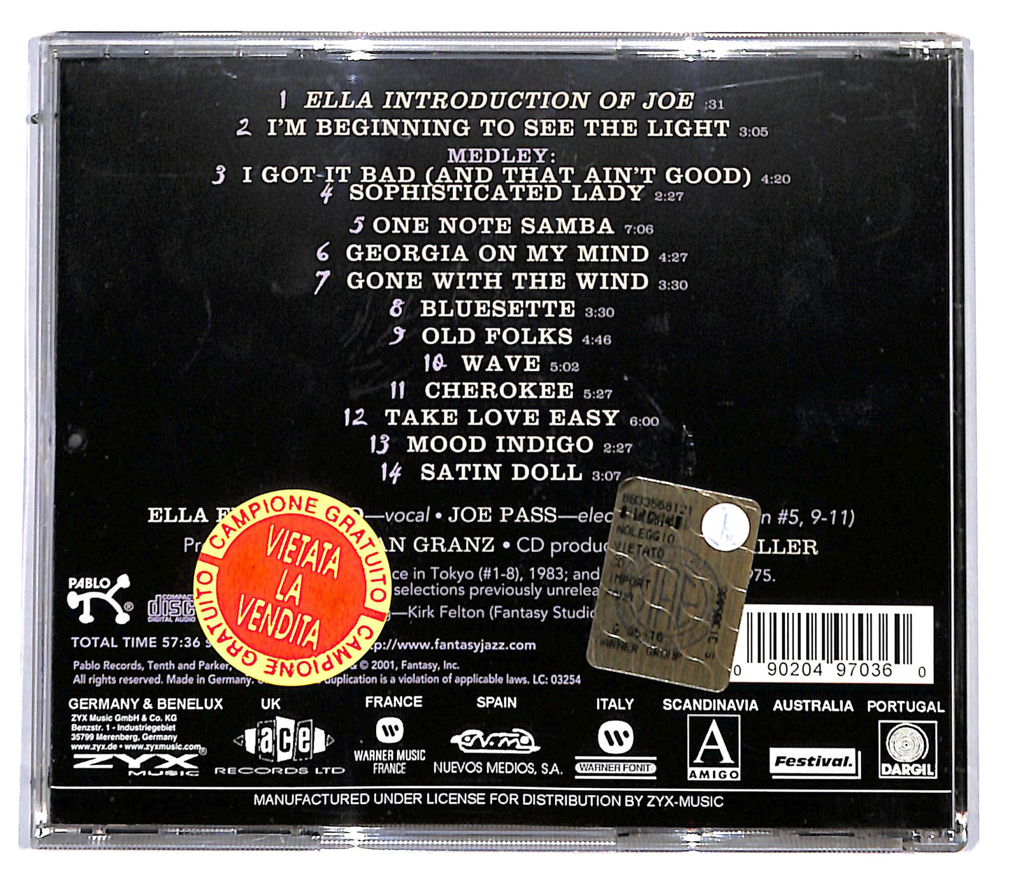 EBOND Ella Fitzgerald & Joe Pass - Sophisticated Lady CD CD096731