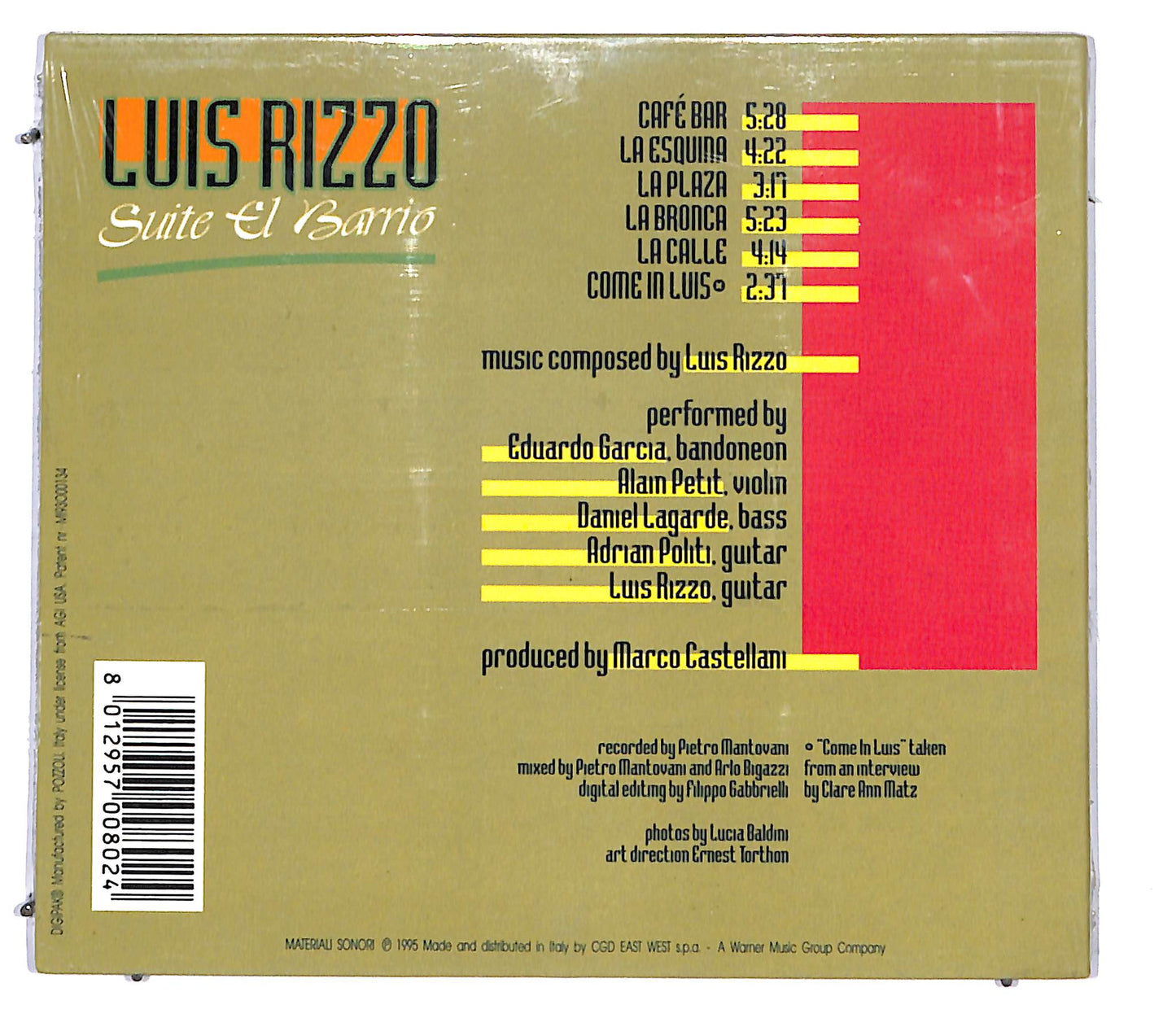 EBOND Luis Rizzo Quinteto - Suite El Barrio (digipak) CD CD096734