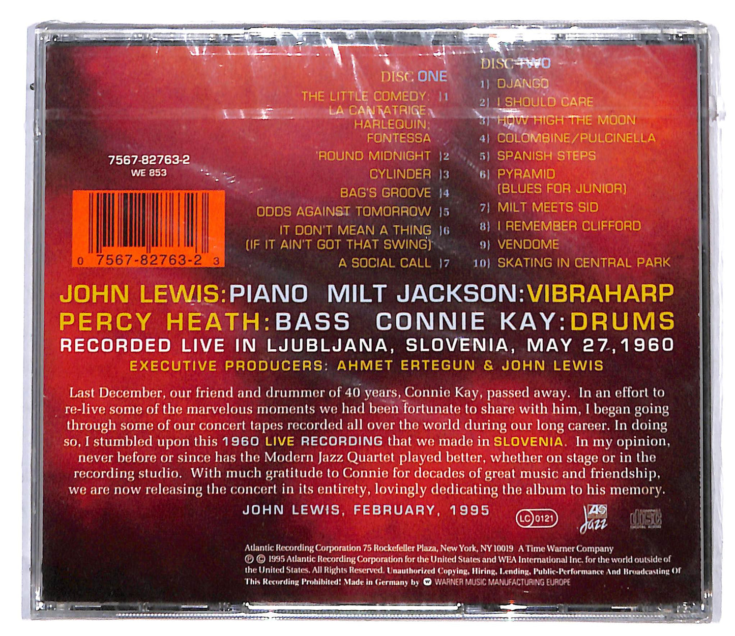 EBOND The Modern Jazz Quartet - Dedicated To Connie CD CD096736