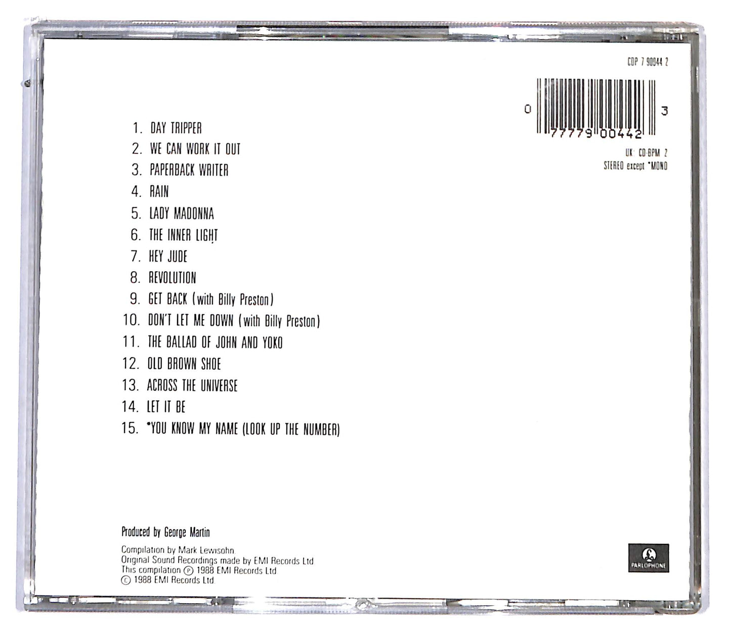 EBOND The Beatles - Past Masters - Volume Two CD CD096745