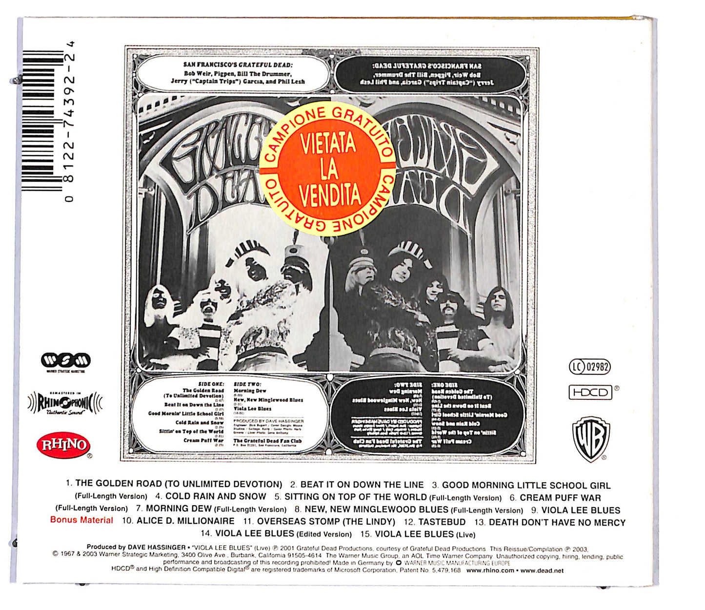 EBOND Grateful Dead - The Grateful Dead CD CD096802