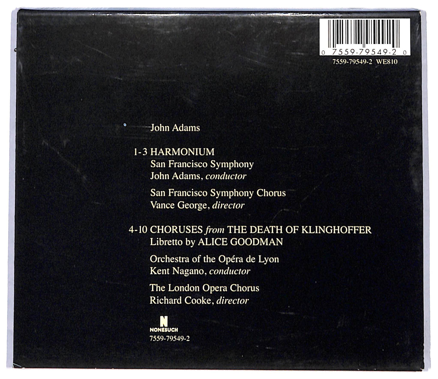 EBOND John Adams - Harmonium - The Klinghoffer Choruses CD CD096803