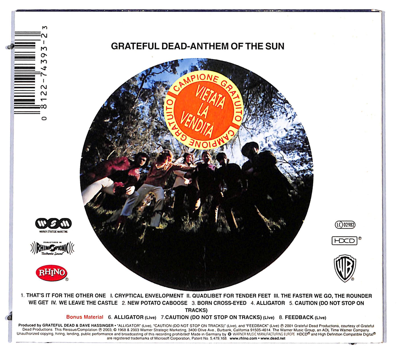 EBOND Grateful Dead - Anthem Of The Sun CD CD096804