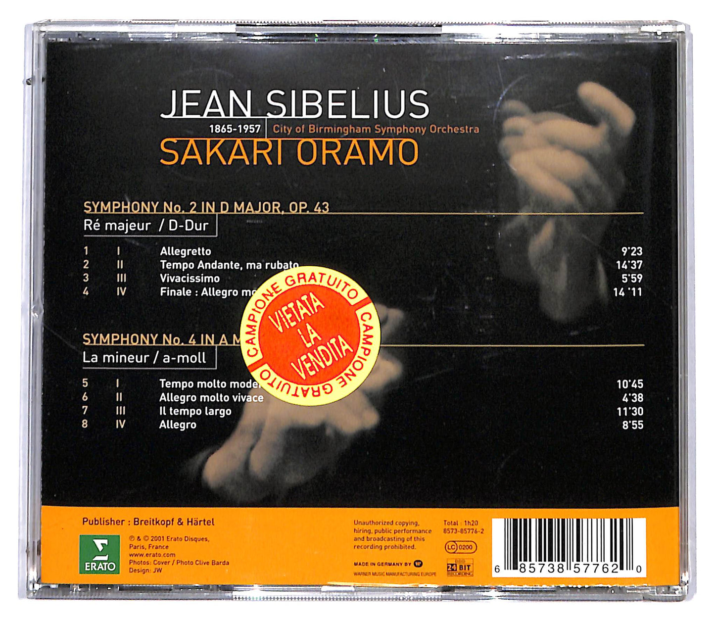EBOND Sibelius - Symphonies Nos 2 & 4 CD CD096821