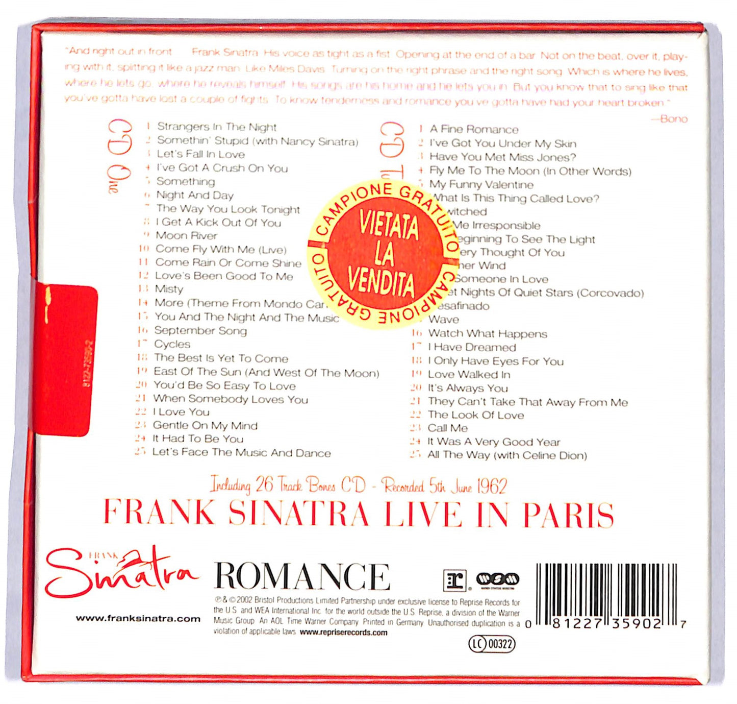 EBOND Frank Sinatra - Romance CD CD096861