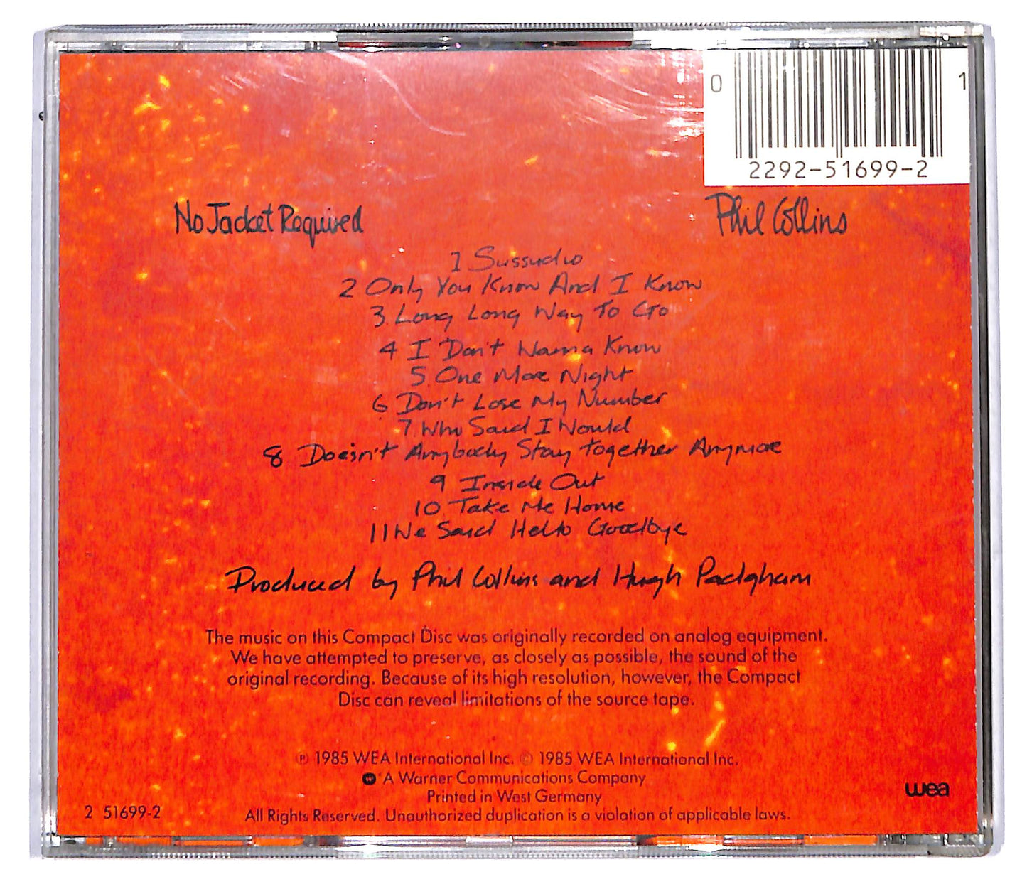 EBOND Phil Collins - No Jacket Required CD CD096941