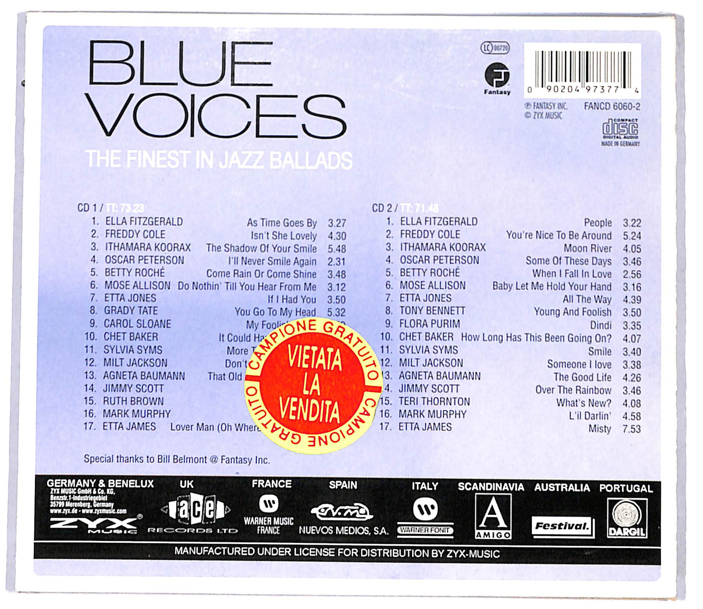 EBOND Blue Voices (The Finest In Jazz Ballads) CD CD097001