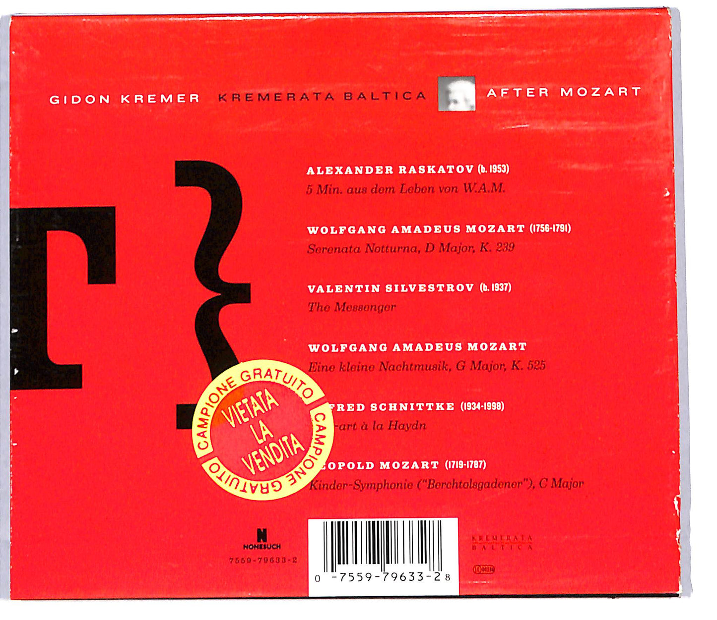 EBOND Gidon Kremer, Kremerata Baltica - After Mozart CD CD097023