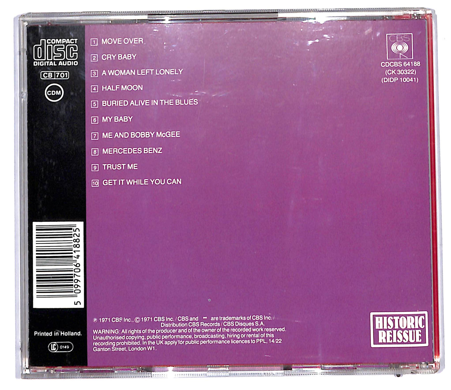 EBOND Janis Joplin - Pearl CD CD097301