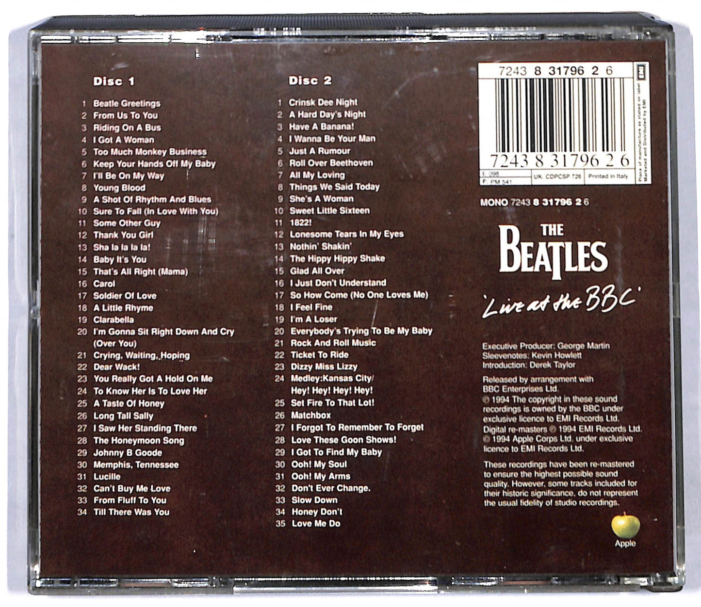 EBOND The Beatles - Live At The BBC CD CD097317