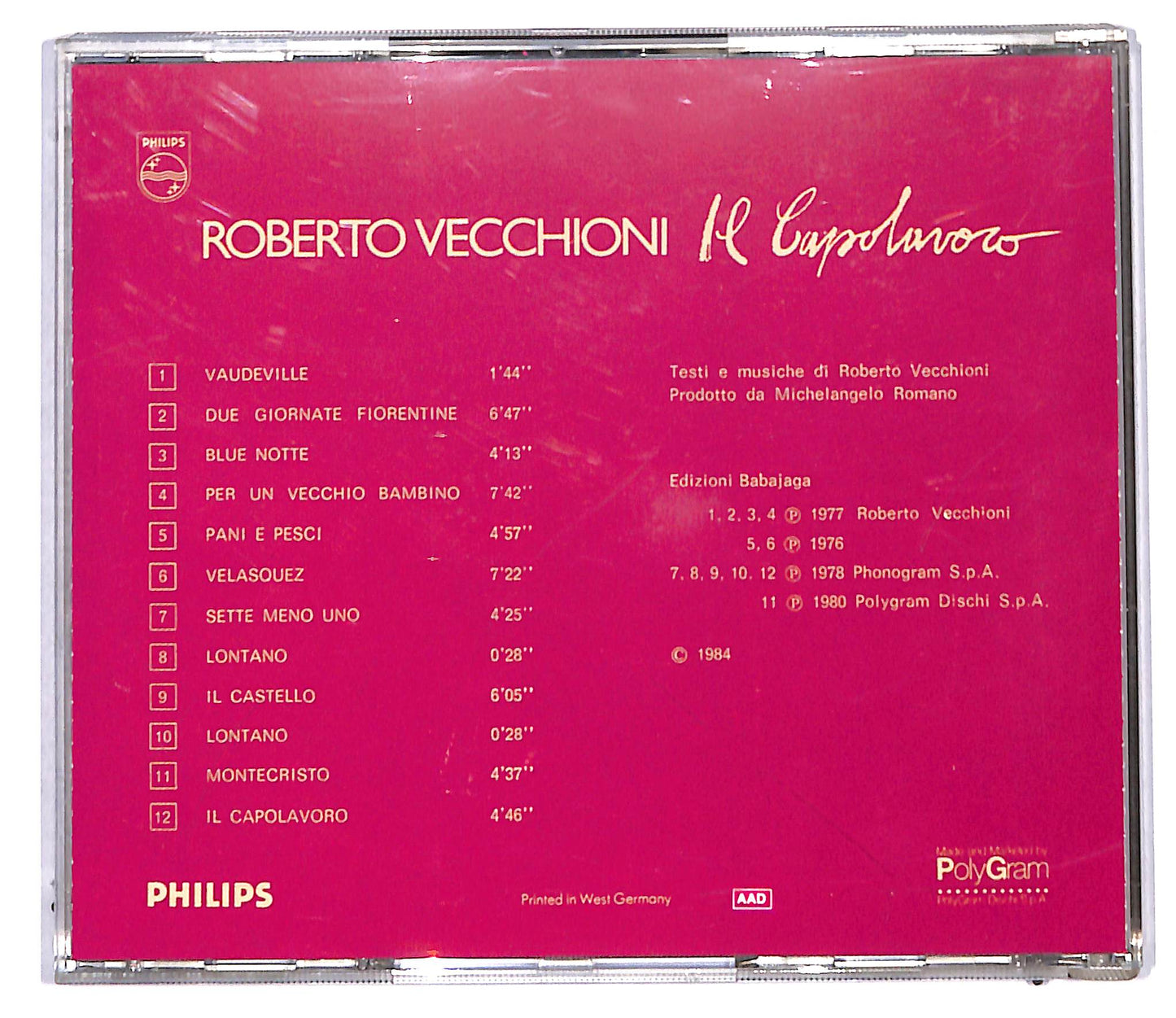 EBOND Roberto Vecchioni - Il Capolavoro CD CD097540