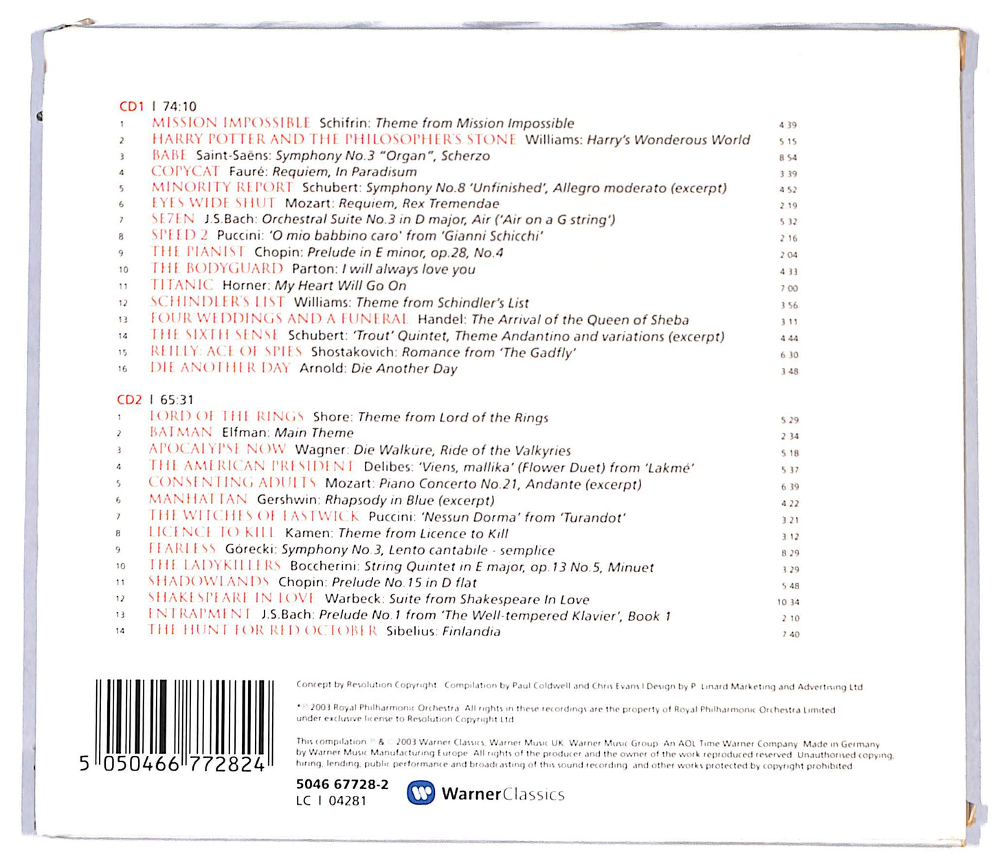 EBOND Various - Great Movie Themes CD CD097647