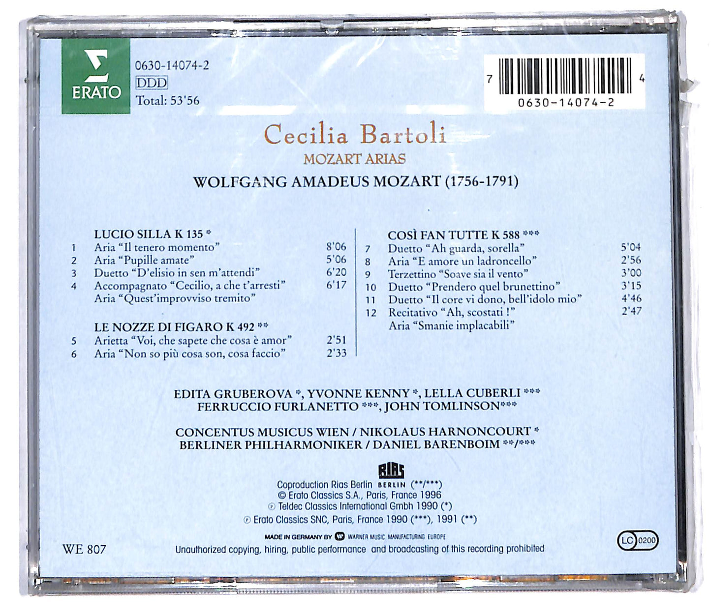 EBOND Cecilia Bartoli - Mozart Arias CD CD097735