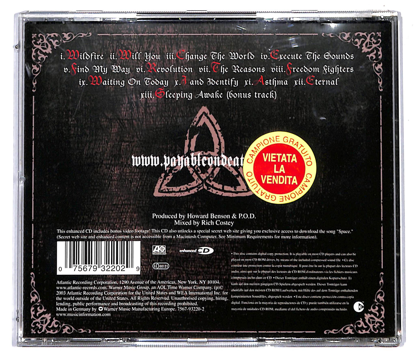 EBOND P.O.D. - Payable On Death CD CD097807