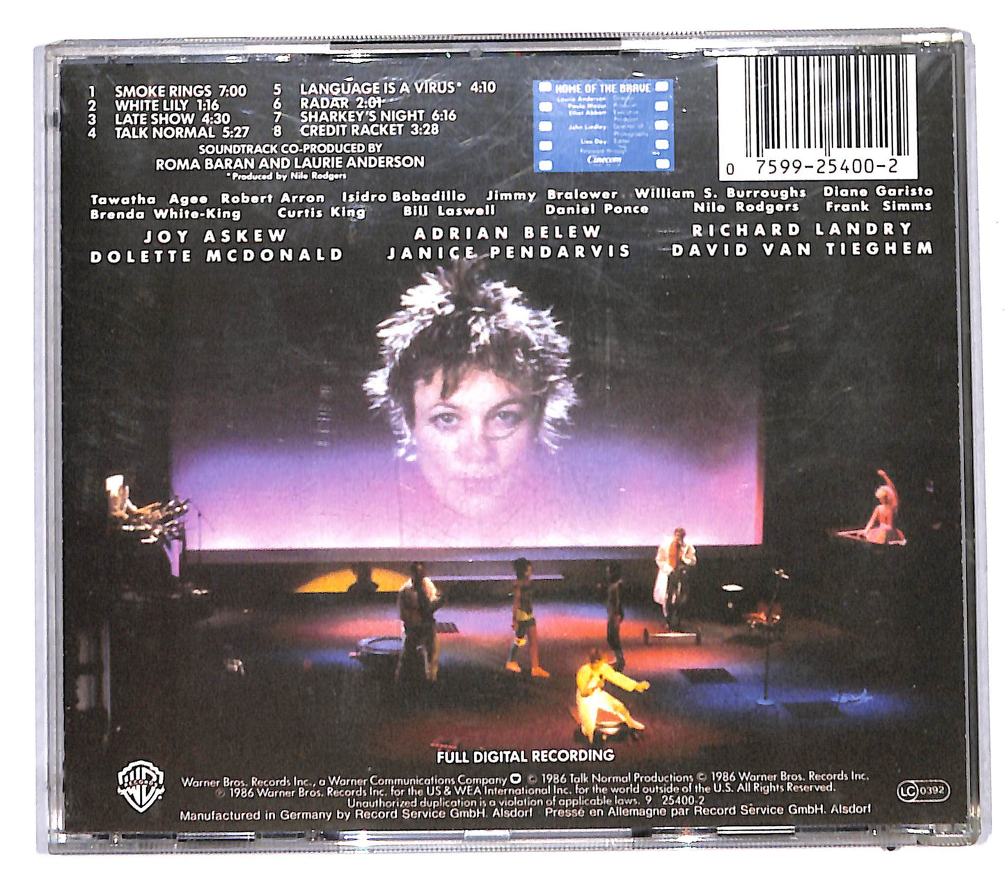 EBOND Laurie Anderson - Home Of The Brave CD CD097858