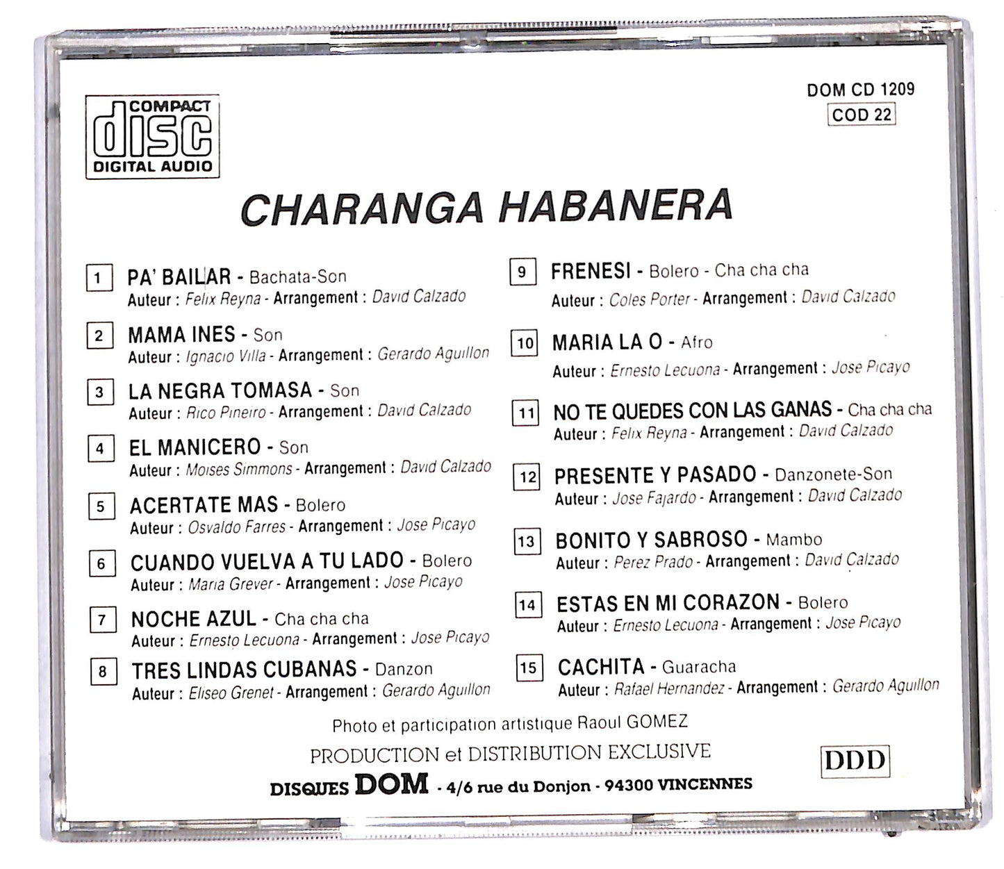 EBOND Charanga Habanera - Cuba CD CD097943